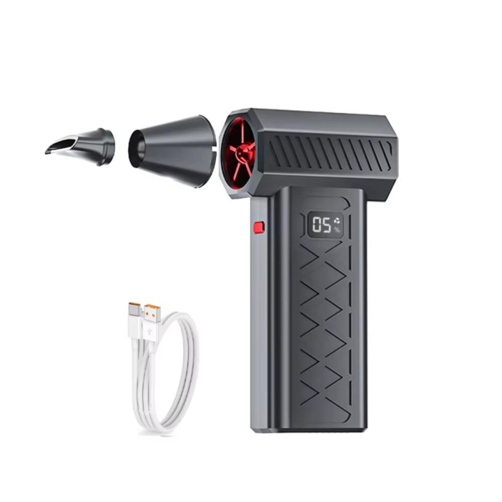 Powerful Dual Mode LED Blower 6-Speed Adjustable 130,000 RPM Mini Snow Blower Rechargeable Cordless Blower Home Cleaning