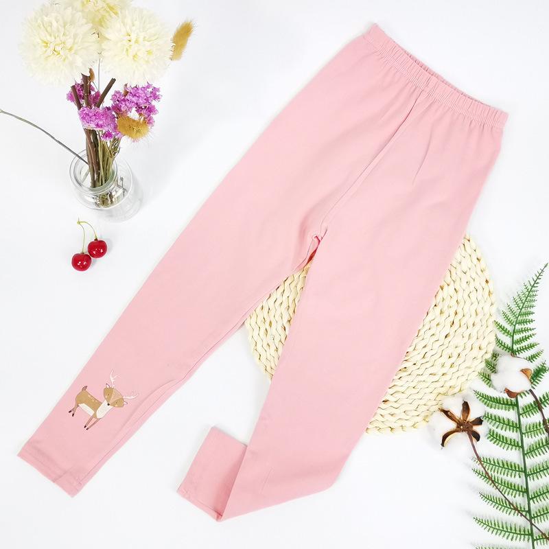 Girls' Slim Fit Cotton Leggings - Spring & Autumn