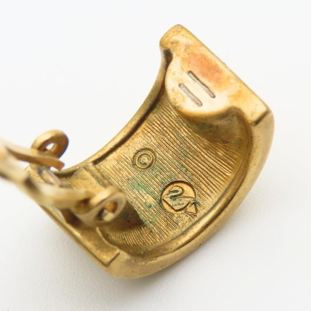 Used SWAROVSKI Earring metal/Rhinestone 7.8g Gold Plating