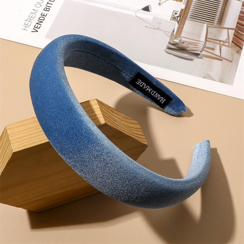 Minimalist Women Headpiece Soft Velvet Cloth Hair Hoop for Lady Girls Shopping Wash Face Head Wears Simple Sponge Headband