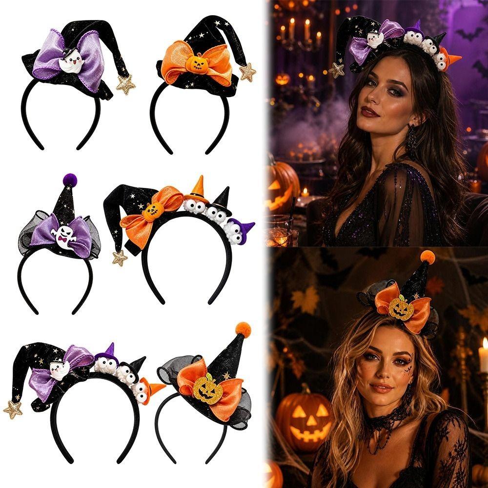 Fabric Halloween Cartoon Hairband Halloween Theme Ghost Headband Pumpkin Headband Costume Events