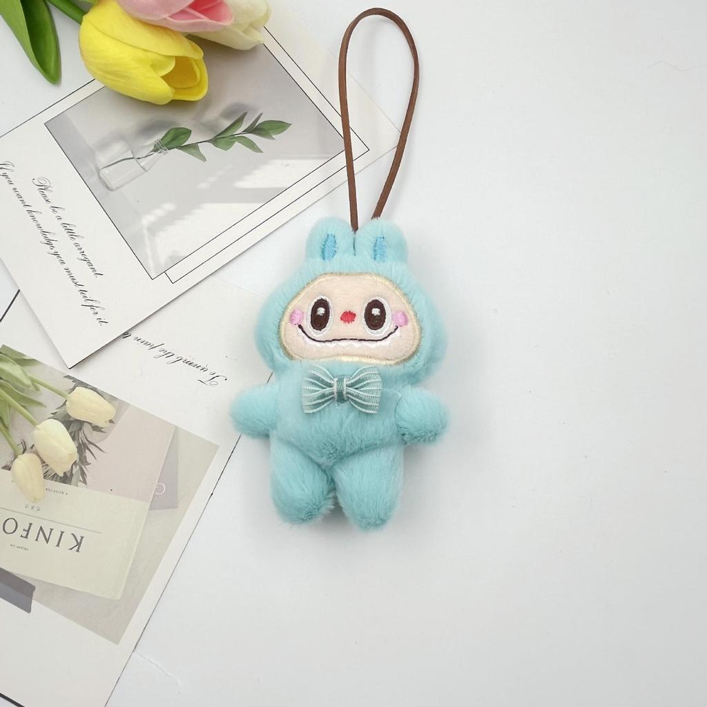 Labrador Plush Keychain In Rabbit Costume - Cute Brooch and Bag Ornament