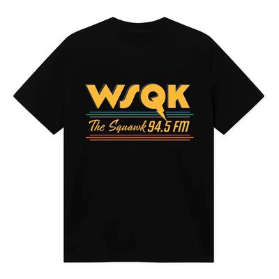 2026 Sommer WSQK The Squawk 94.5 FM T-Shirts Beam Me Up T-Shirts Ort Sucks Grafikdruck T-Shirt Baumwolle Kurzarm Herren T-Shirts Streetwear