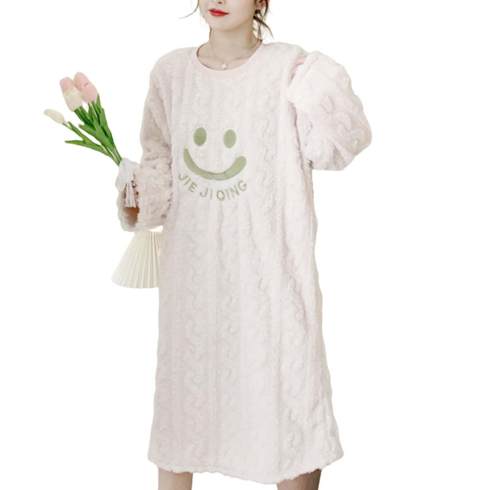 

Yume a Pajama Specialty Fluffy Lounge Dress for with a Smile Perfect for Sleepwear and and Cold Weather Protection [YunXiozy Star] Pajama, Store, абрикосовый