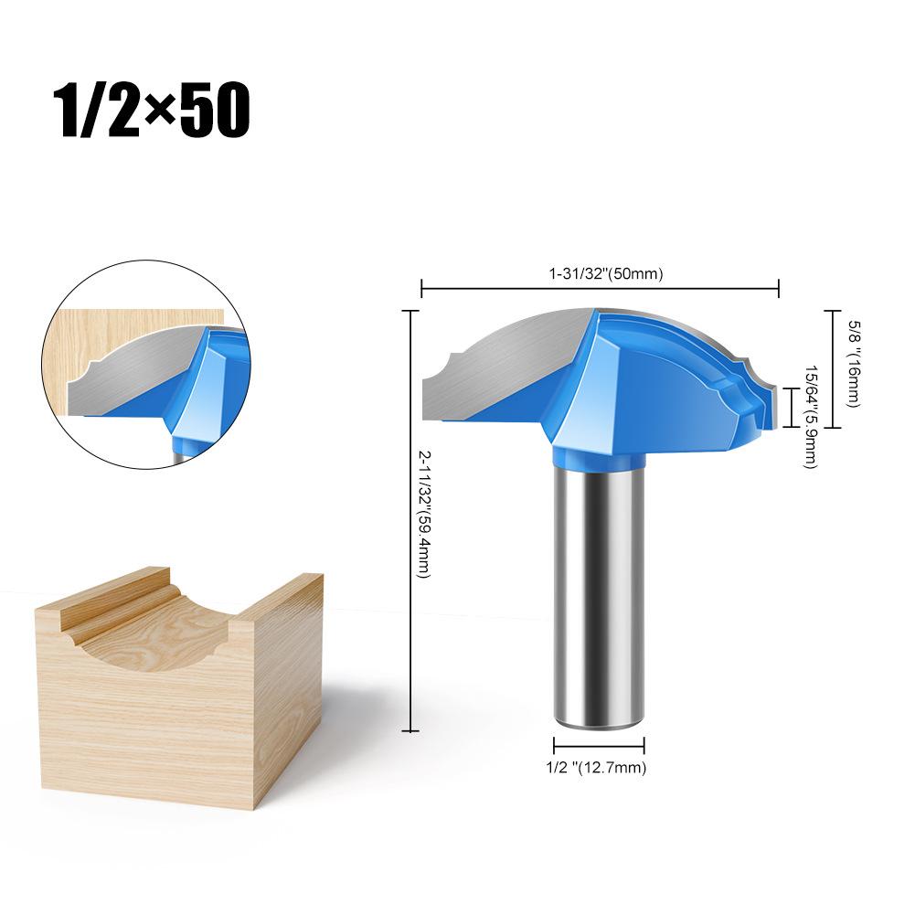 

1/2 handle 12 handle pot arc knife line knife cabinet door panel knife flower line knife engraving machine milling cutter cabinet door knife Pot Arc Knife 1/2 * 50 /3050-7011