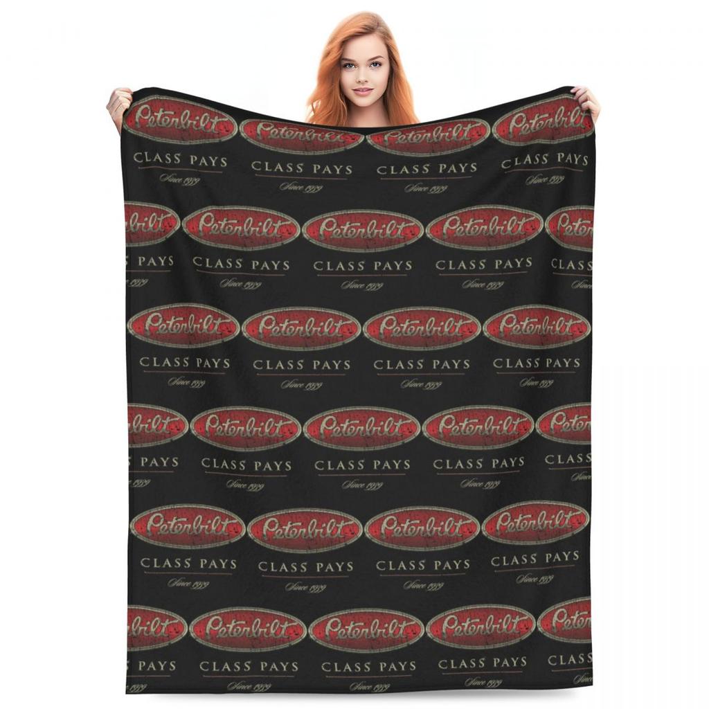 Peterbilt Class Pays Blanket Soft Warm Flannel Throw Blanket Bedspread for Bed Living room Picnic Travel Home Sofa