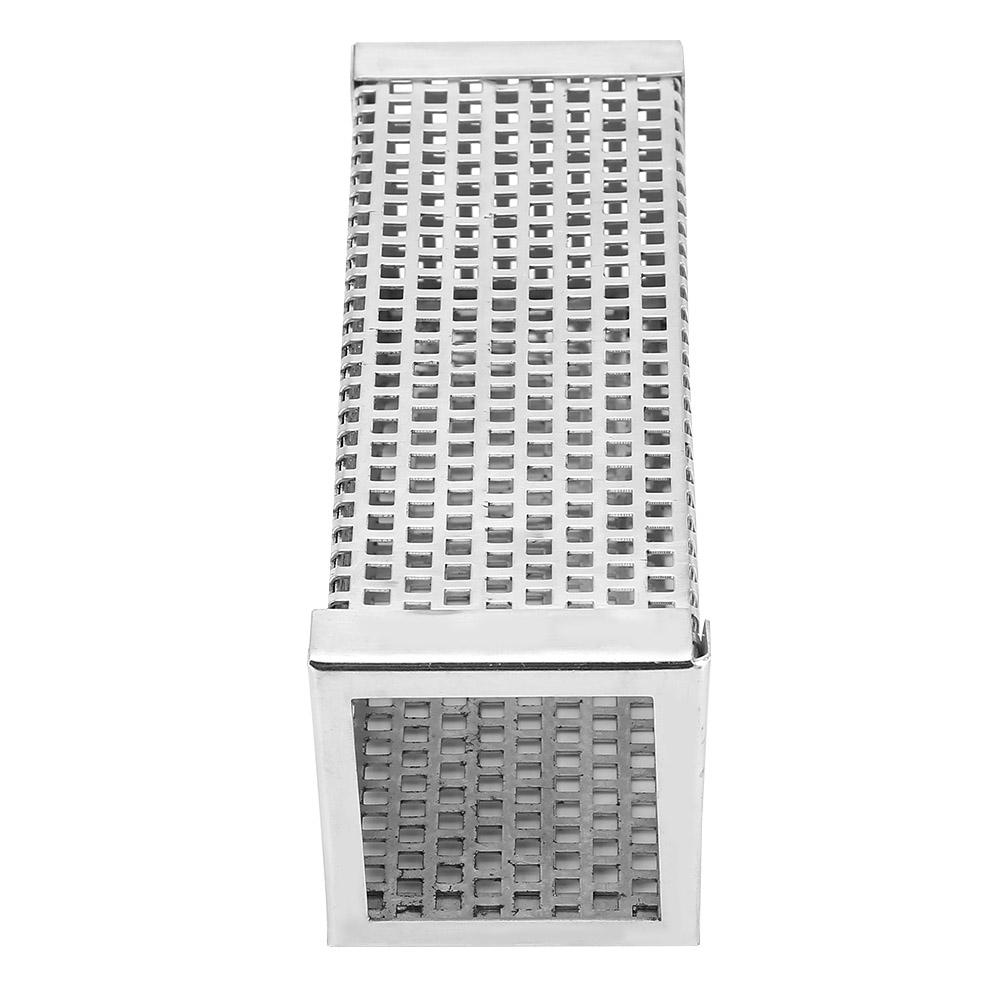 304 Stainless Steel Square BBQ Grill Smoker Tube Tools Outdoor Barbecue Accessory 6in