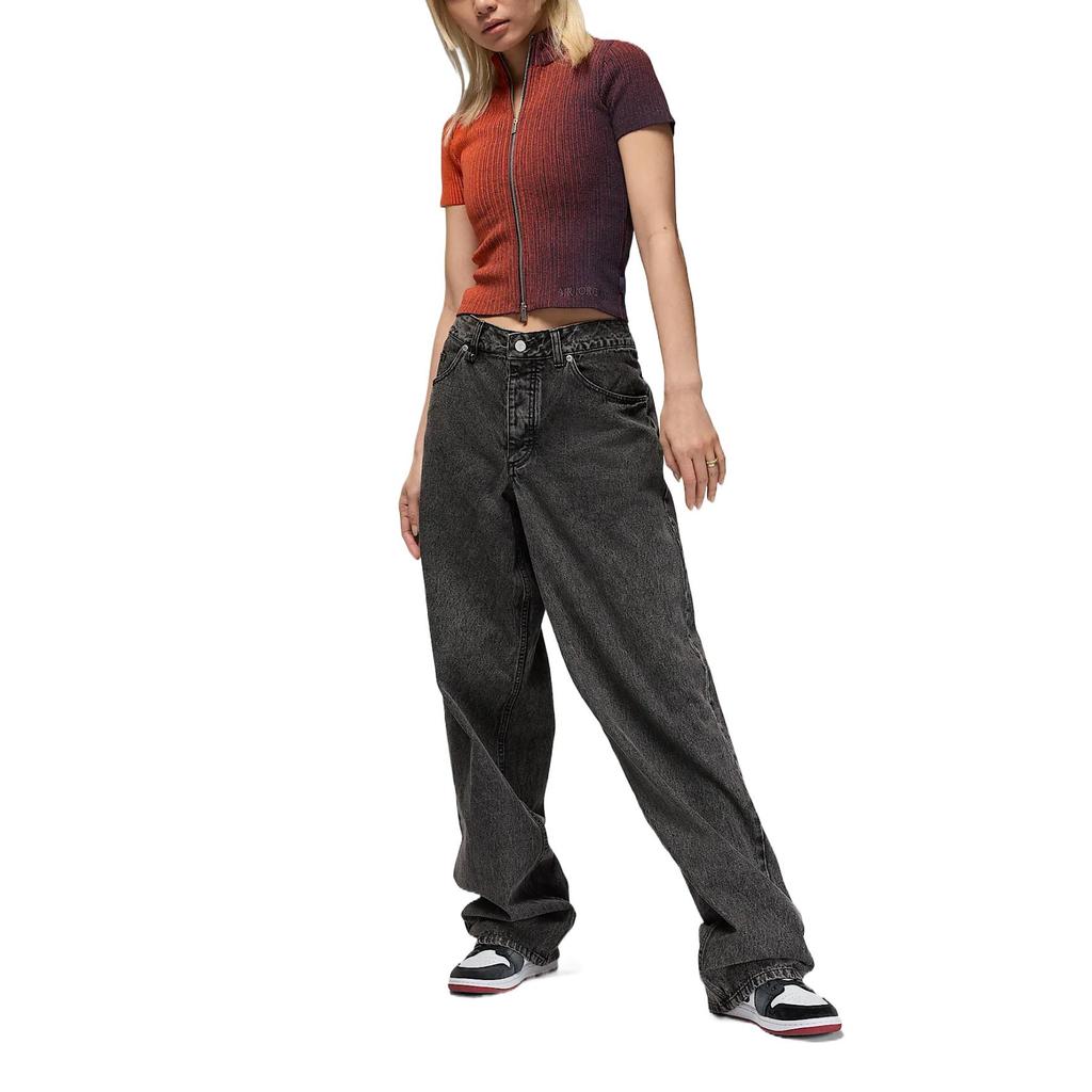 Jordan Air Crop Top Women's Black Purple HF9439-540