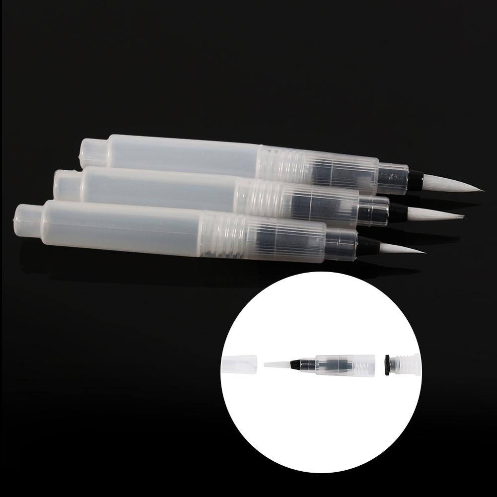 3pcs Water Ink Brush Pen for Watercolor Calligraphy Painting Tool Set