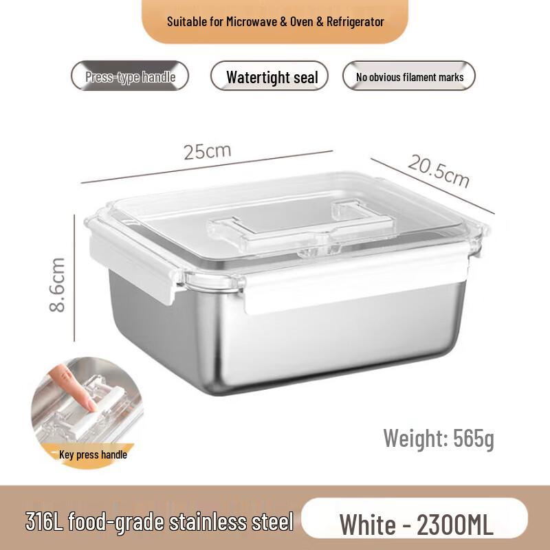 Ru Han 316L Stainless Steel Food Storage Container with Handle