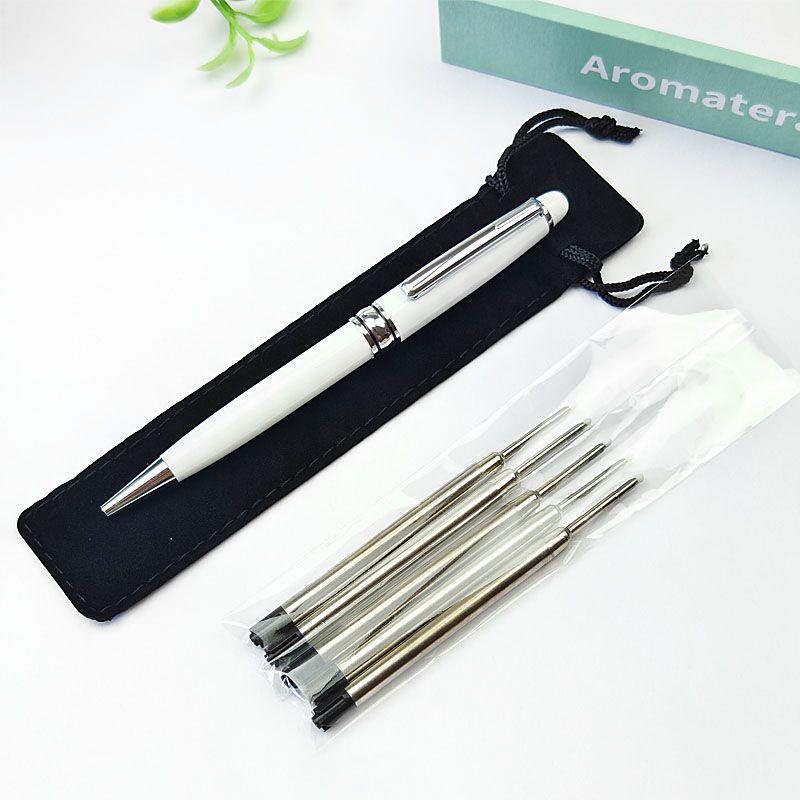 Metal Durable Ballpoint Pen Rotating Pocket-size Pen Portable BallPoint Pen Small Oil Pen Business Signature Pen Exquisite Writing Tool