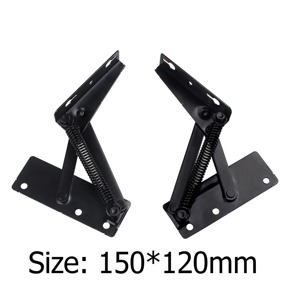 2pcs Practical Door Hinges Set Sofa Bed Spring Hinge 80 Degree Folding Cabinet Door Lift Up Top Home Improvement