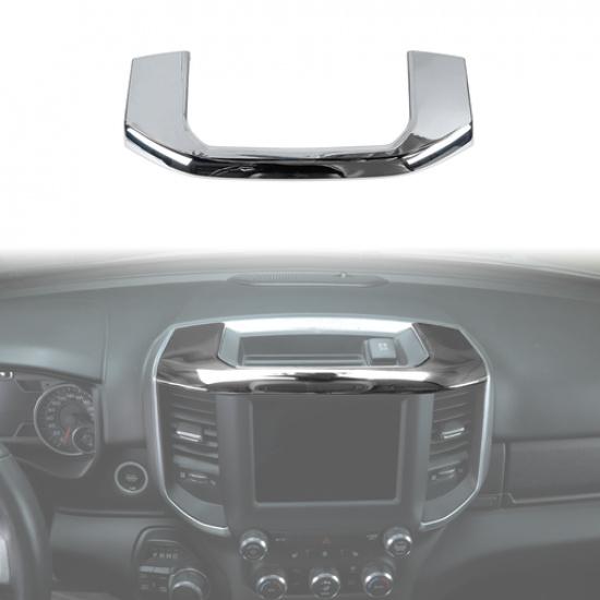 Interior Center Console Storage Box Cover Trim Frame For Dodge RAM 2018+ Chrome
