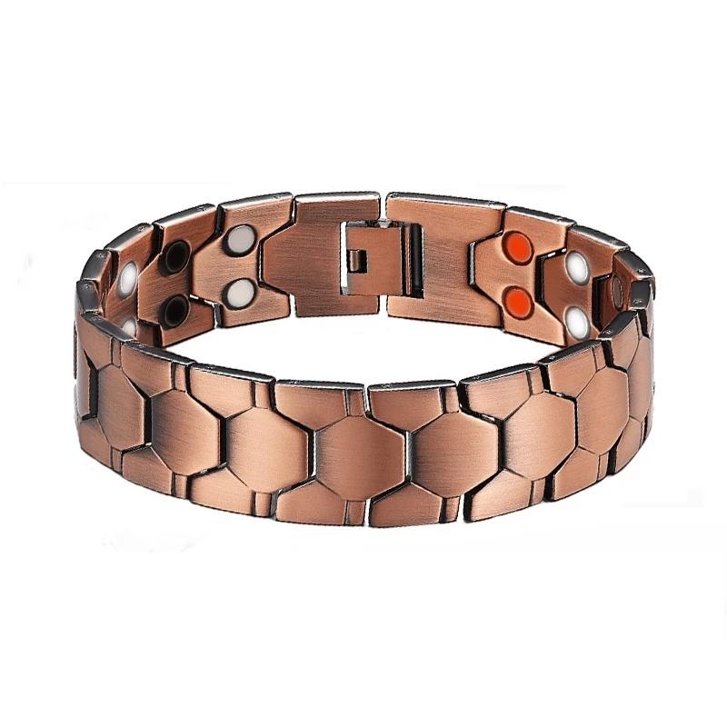 Heilendes Gesundes Kupfer Magnetisches Armband für Männer Arthritis Schmerzlinderung Bio-Energie Blutdruck Armband Gesundheits Armreif Schmuck
