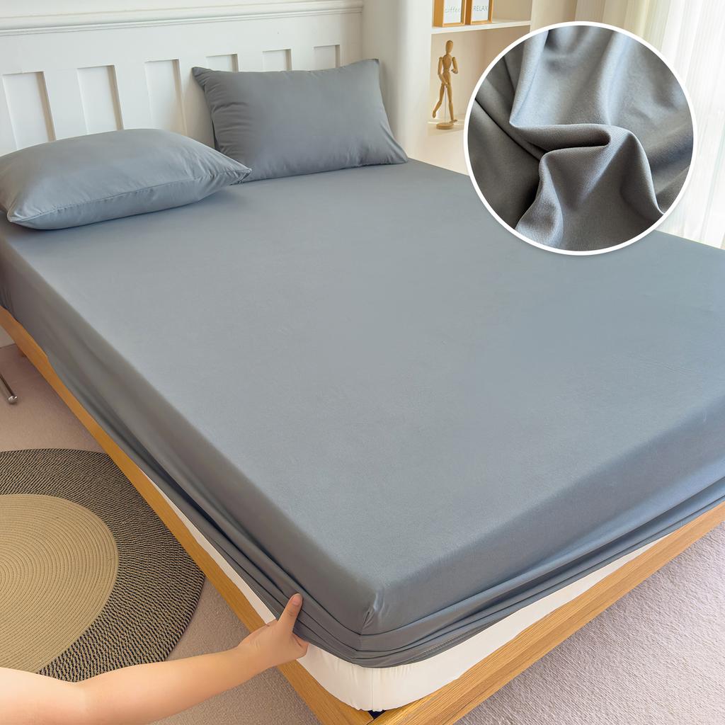 Hochwertiges Baumwoll-Spannbettlaken mit Gummibändern Matratzenbezug für Queen King Size Bett Kein Kissenbezug Enthalten 140/160/200cm