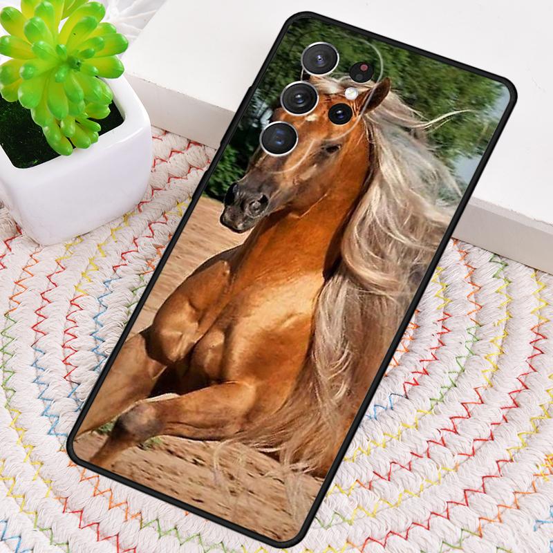 Handsome Horse Animal Silicone Phone Case For Samsung Galaxy Note 10 Pro S26 S25 S24 S23 S22 S21 Plus S25Ultra Capa Cover