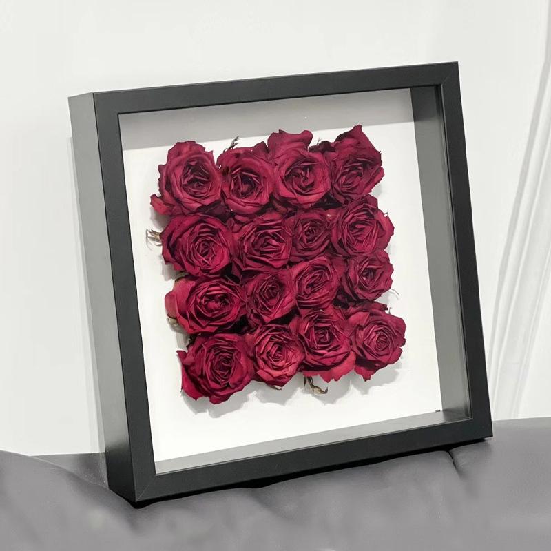 Акриловая полая рамка для фотографий Рамки для сухоцветов для декора стола Рамка для фотографий из массива дерева Рамка для DIY для украшения дома Подарки 10x15cm чёрный