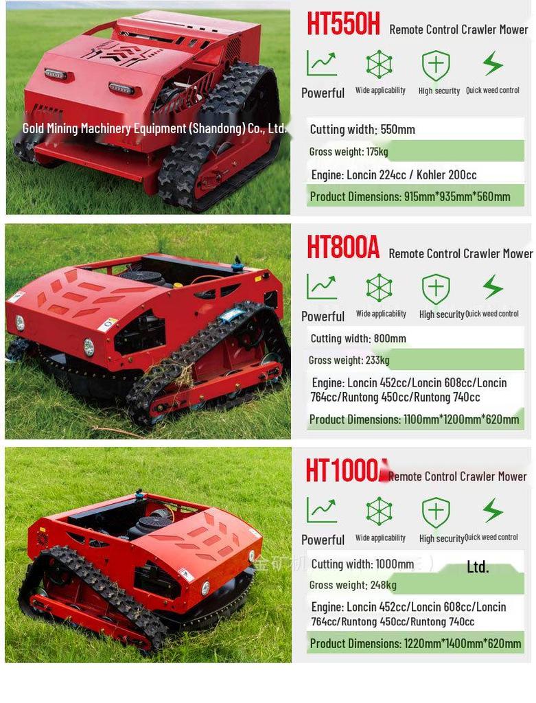 Remote Control Smart Lawn Mower for Complex Terrain and Roadside Weeding