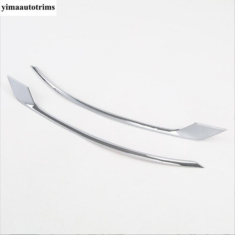 For VOLVO XC60 2018 - 2024 Car Rear Fog Lights Lamps Eyelid Eyebrow Strip Decoration Cover Trim ABS Chrome Accessories Exterior