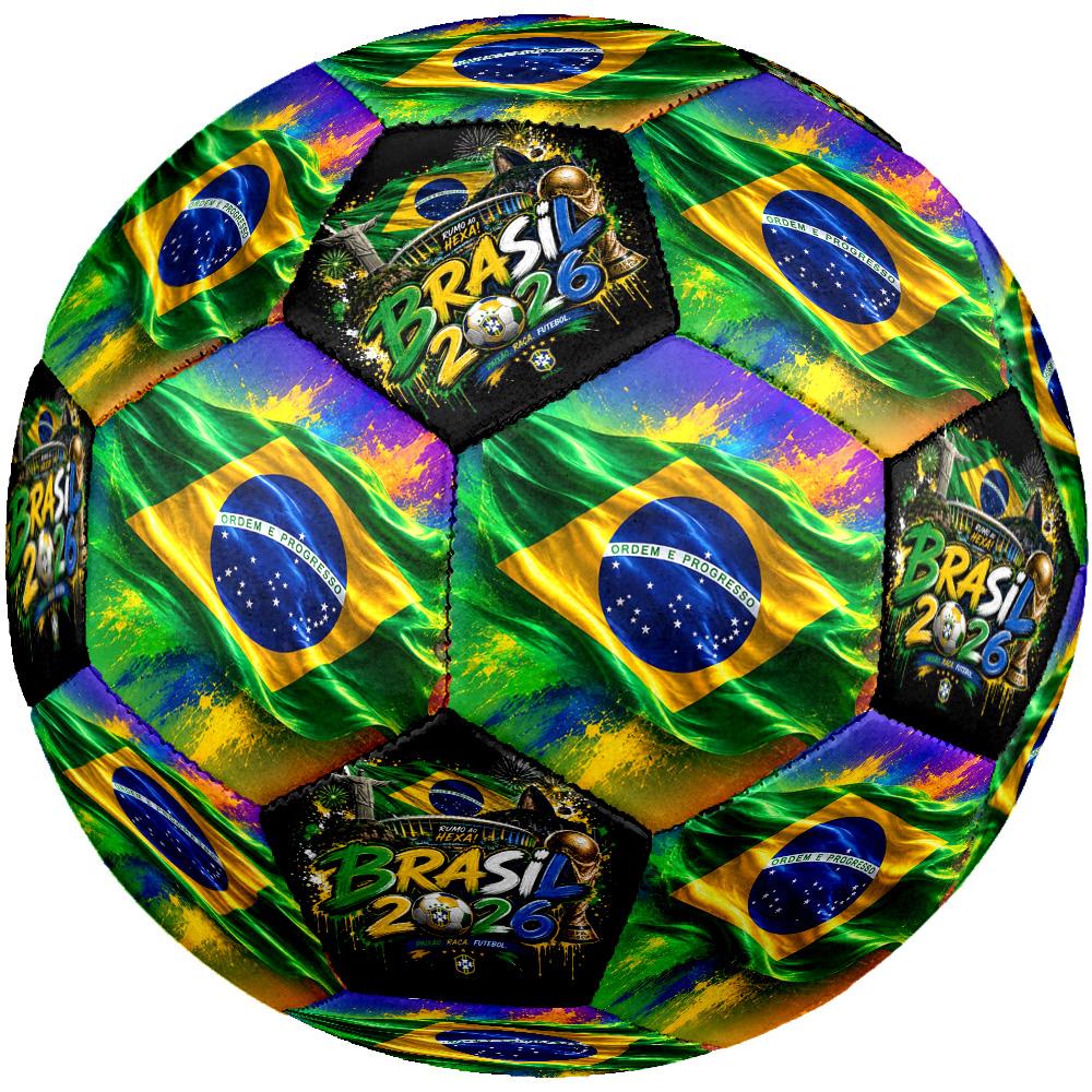 Bandera de Brasil Arte Balón de Fútbol Tamaño 5 Fútbol Cosido a Máquina Interior/Exterior Entrenamiento y Partidos para Accesorios de Fútbol