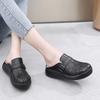 Fashion GKTINOO Roman Summer Mule Shoes Women Genuine Cow Leather Soft Sole Buckle Strap Female Sandal Slippers Handmade