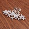 Pearl Rhinestone Comb Flower Decoration Bridal Headdress Wedding Photo Braided Hair Comb Pearl Inverted Comb