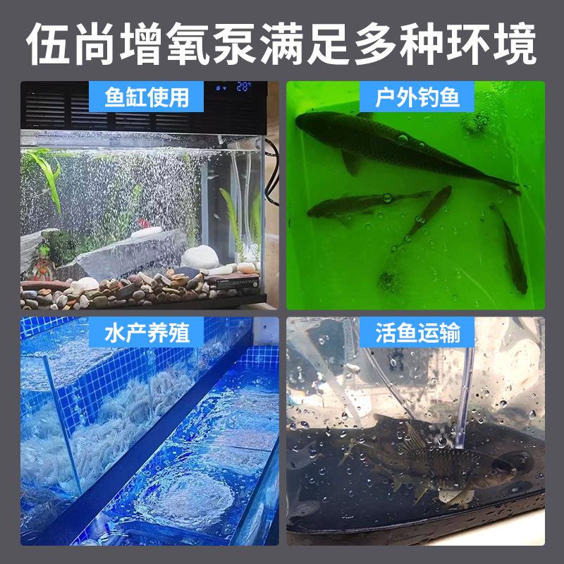 5W USB Rechargeable Oxygen Pump for Outdoor Fishing/Aquarium, Portable Aerator with 48H Runtime for Night Fishing