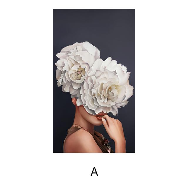 

Абстрактные розы с цветами для девочек, холст, живопись, женский настенный плакат с принтом, современные настенные художественные картины для гостиной, спальни, декоративные 30cm×60cm NoFrame