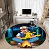 1pc Pokemon, Pikachu Chair Carpet for Office Non-Slip, Soft & Comfortable, Carpet for Office, Gaming, Lightweight Round Floor Mat