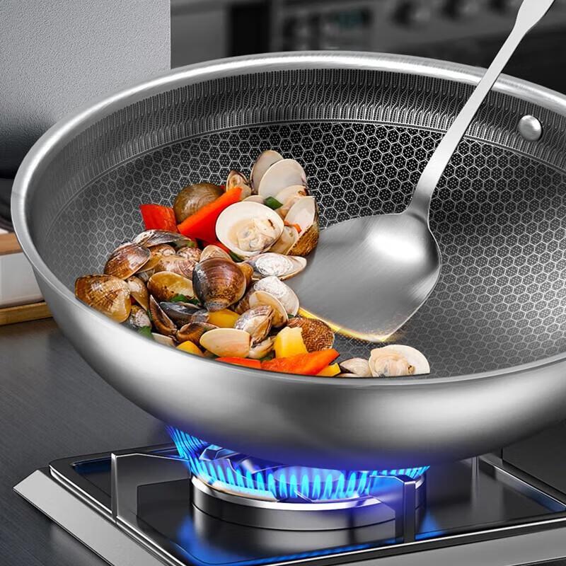 Kangbach 32cm 304 Stainless Steel Wok Set