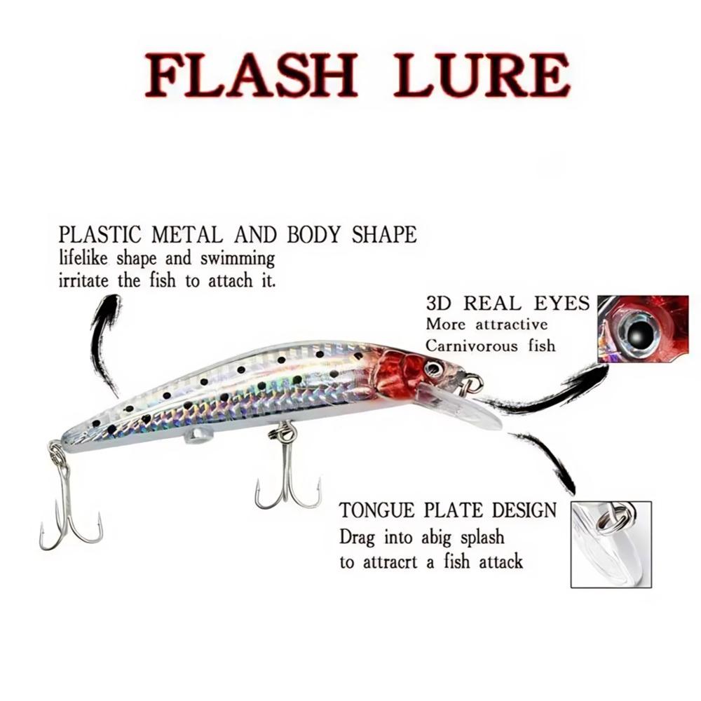 Esche Elettroniche Ricaricabili USB per Pesca Elettronica Esca Elettronica per Pesca in Mare Esca Artificiale Vibrante Amo Triplo Esca per Ghiaccio Invernale Esca Dura per Acqua Salata