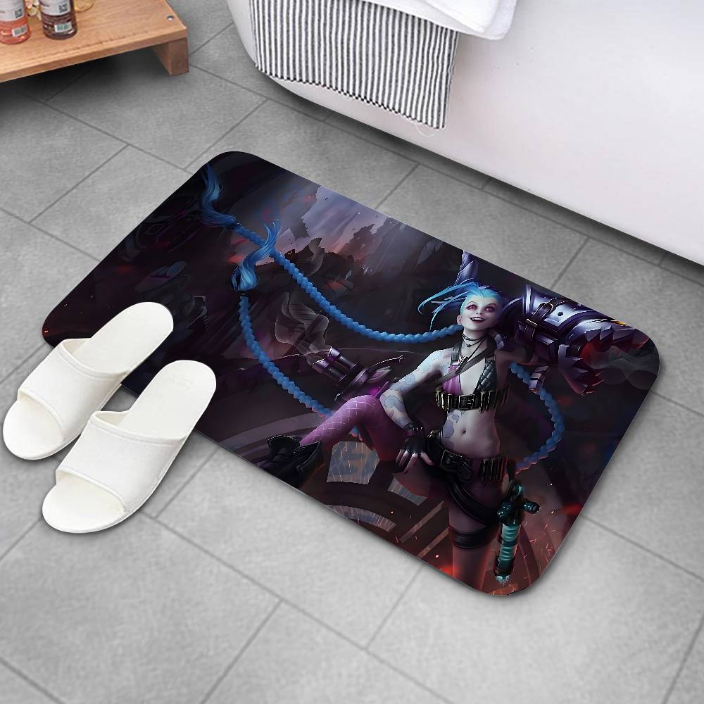 L-LoL-J-Jinx-Runaway Loli Floor Mat For Living Room Cushions Modern Soft Fluffy Home Rug For Children's Bedroom Play Carpet