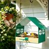 Weatherproof House Shape Bird Feeder Large Capacity Bird Food Container Bird Watching