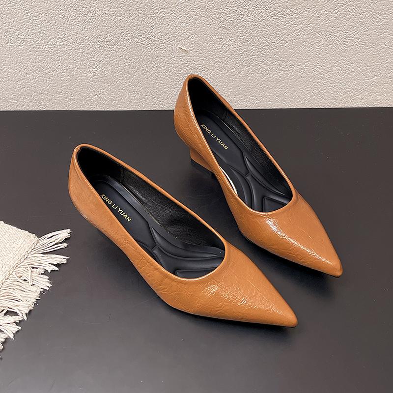 2026 Spring Women's Retro Solid Color High Heels Comfortable Wedge Sandals Fashionable Outdoor Walking Shopping Casual Shoes