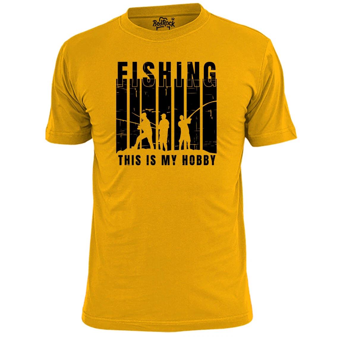 Mens Fishing Is My Hobby T shirt Angler Angling Fish 4XL