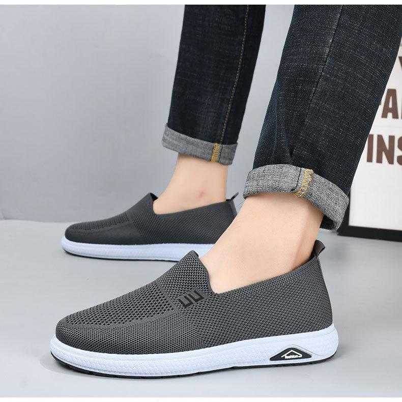 Sommer Neue Herren Atmungsaktive Mesh Freizeitschuhe Bequeme Slip-on Loafers Flats Walking Sneakers Tennis für Männer Zapatos Hombre