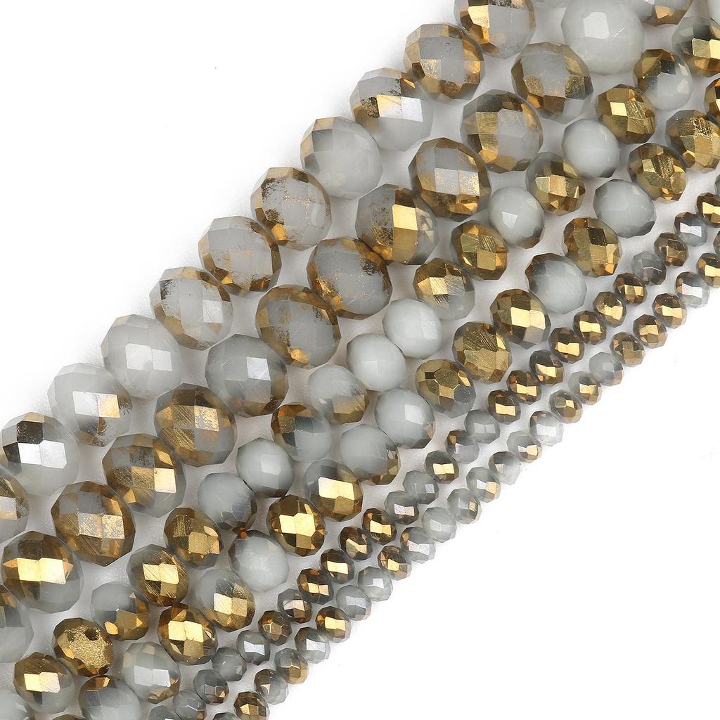 1 Stück 16 Stil AB klare Rondelle Österreich Kristallperlen facettierte tschechische Glasperlen lose Abstandsperlen für Schmuckherstellung DIY Armband Zubehör