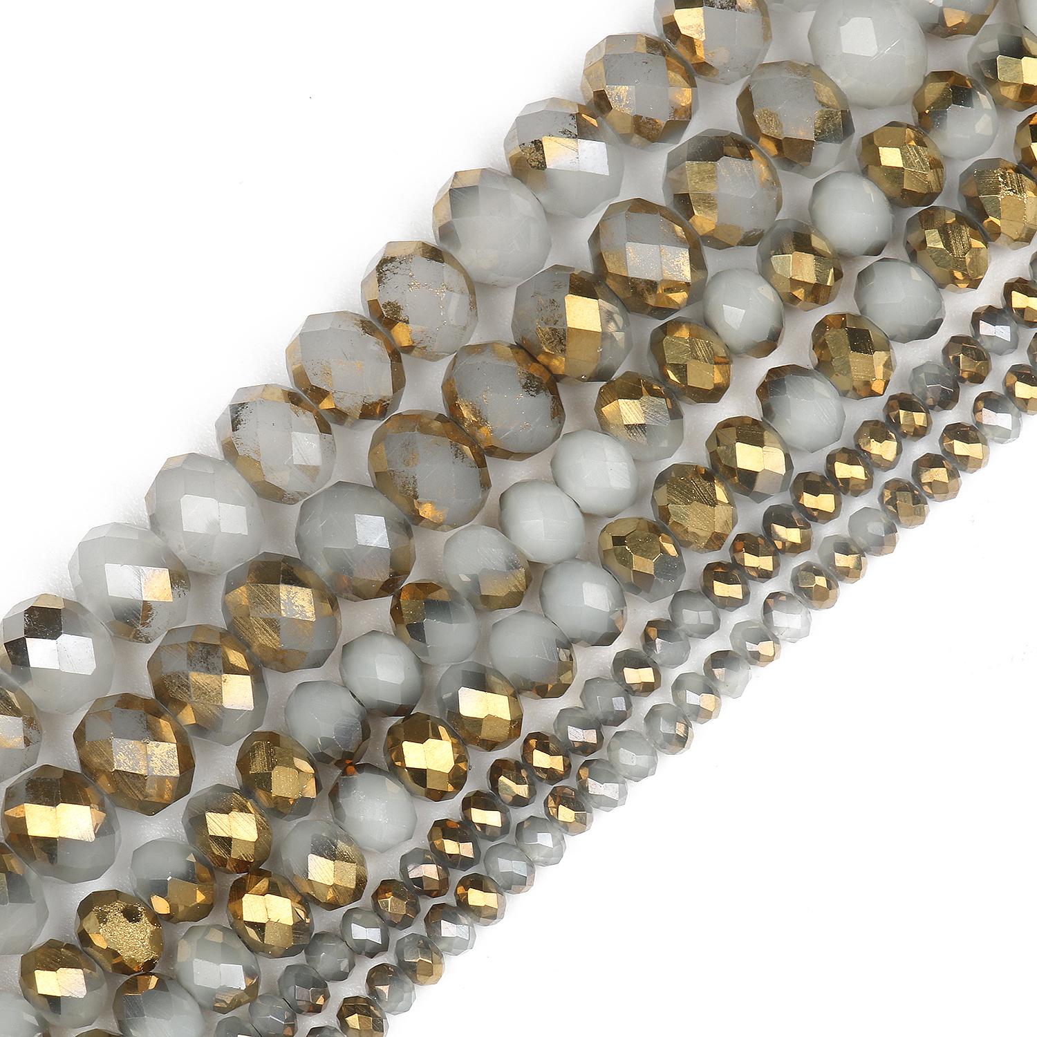 

1 шт. 16 Стиль AB прозорий рондель австрійський кришталевий бісер Гранований чеський скляний бісер Розкладні намистини для виготовлення ювелірних виробів Браслети своїми руками Аксесуари 11-4mm approx 135pcs