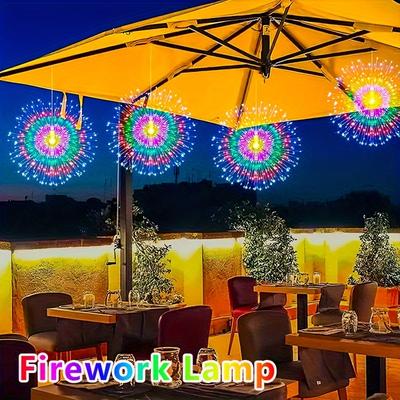 LED Fireworks Lights USB Powered Wonderland String Lights, Dimmable Hanging Decoration, with 8 Light Modes, Suitable for Weddings, Christmas