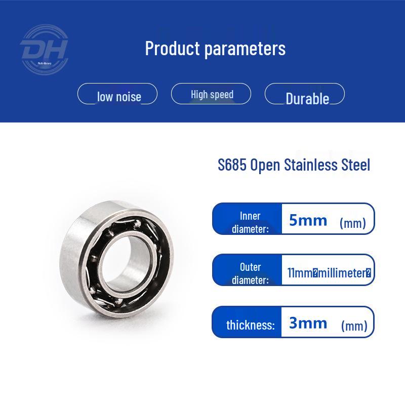 High-Speed S685ZZRS Motor Grade 420 Stainless Steel Bearing 5x11x5mm