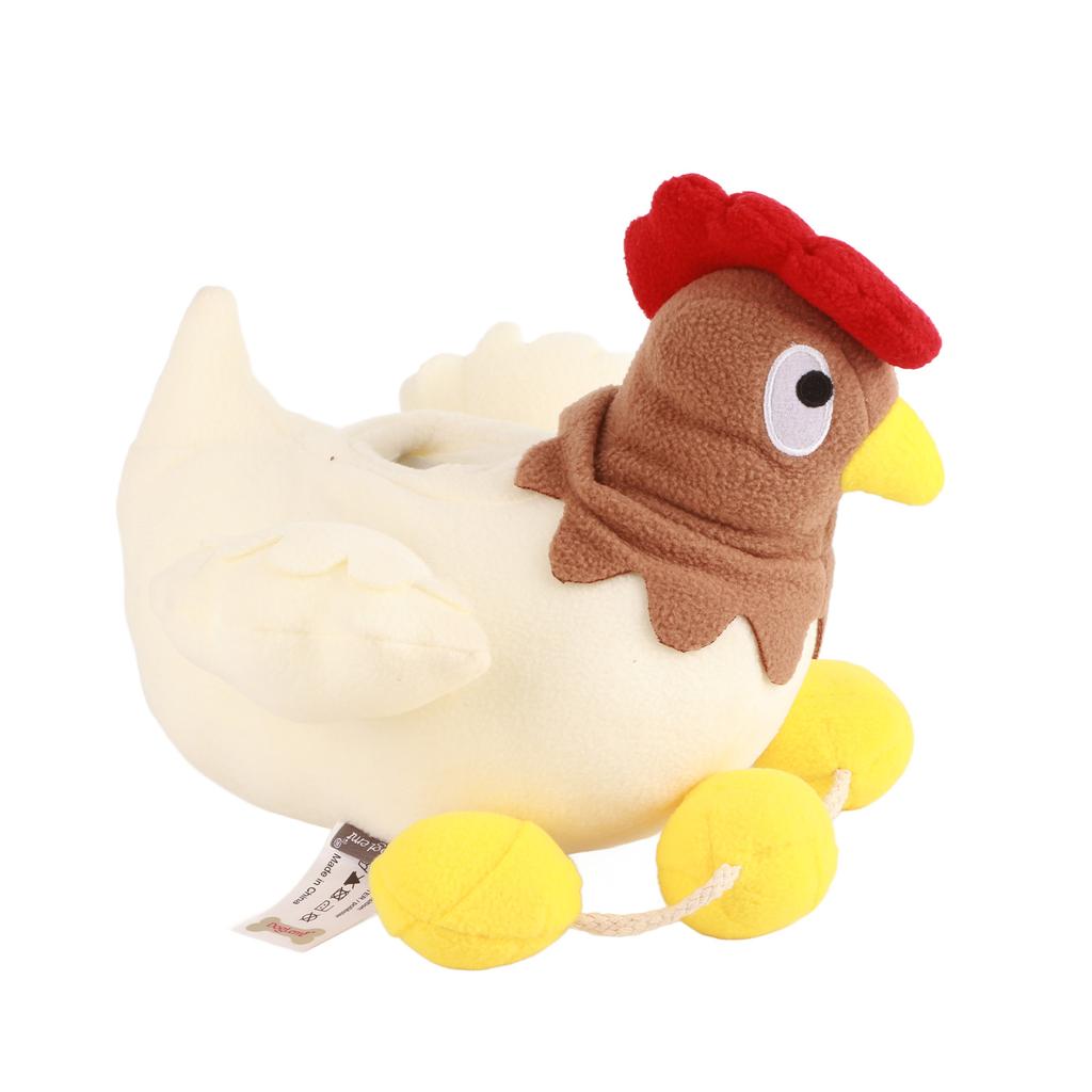 Plush Hen Dog Toy Soft Safe Teeth Cleaning Stay Healthy Bite Resistant Educational Pet Toy for Small Medium Dogs