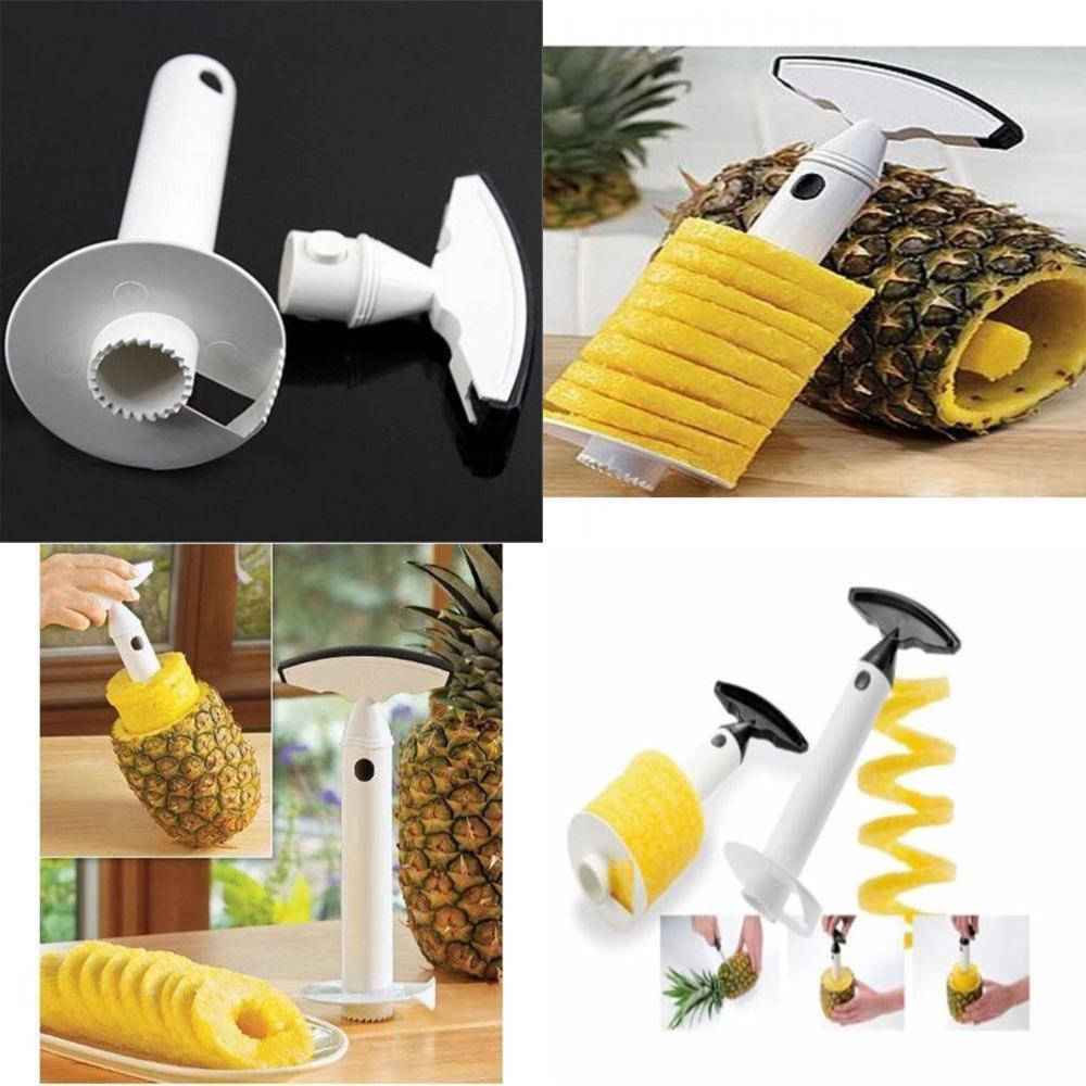 Premium Stainless Steel Fruit Pineapple Corer Slicer Peeler Cutter Parer Kit