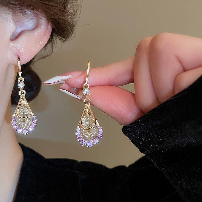 

Ретро серьги «Серебряная игла» с инкрустацией бриллиантами, кристаллами и жемчугом - Роскошные длинные серьги в европейском и американском стиле для женщин