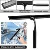 Shower Squeegee Glass Clean Scraper Stainless Steel Rubber Washing Window Car Glass Bathroom Mirror Squeegee Wall Hanging Hook