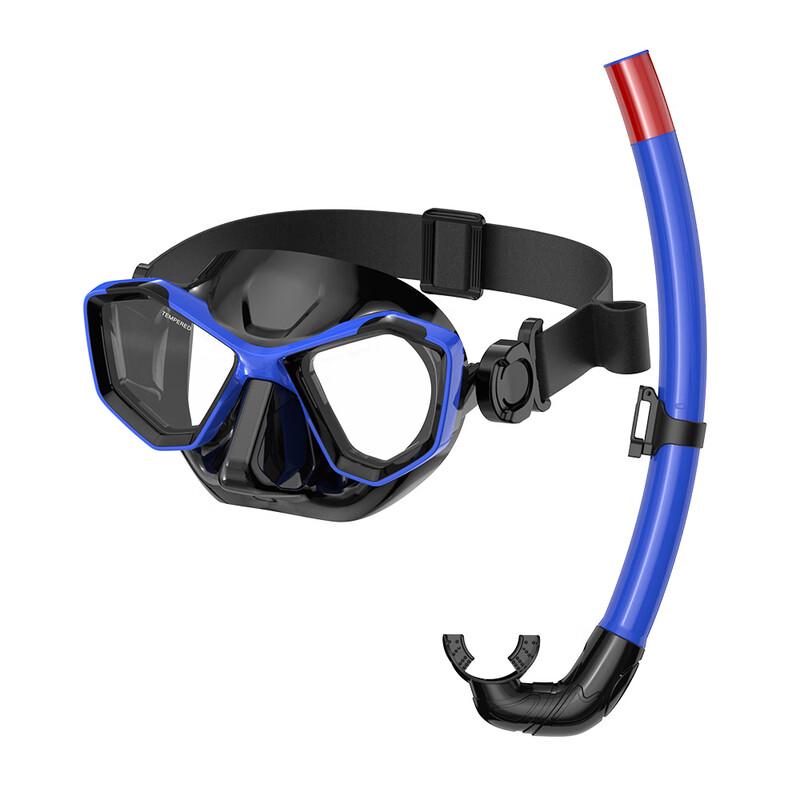 Allied Large Frame Snorkeling Set with Tempered Glass Mask