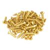50pcs 12*2.5mm Electric Bass Guitar Pickguard Screws BackPlate Rod Cover Mounting Screws(Gold