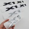 3D ABS Chrome Black Logo X1 Emblem Letters Nameplate Sticker Car Rear Trunk Badge For BMW X1 E84 F48 U11 Styling Accessories Uo2