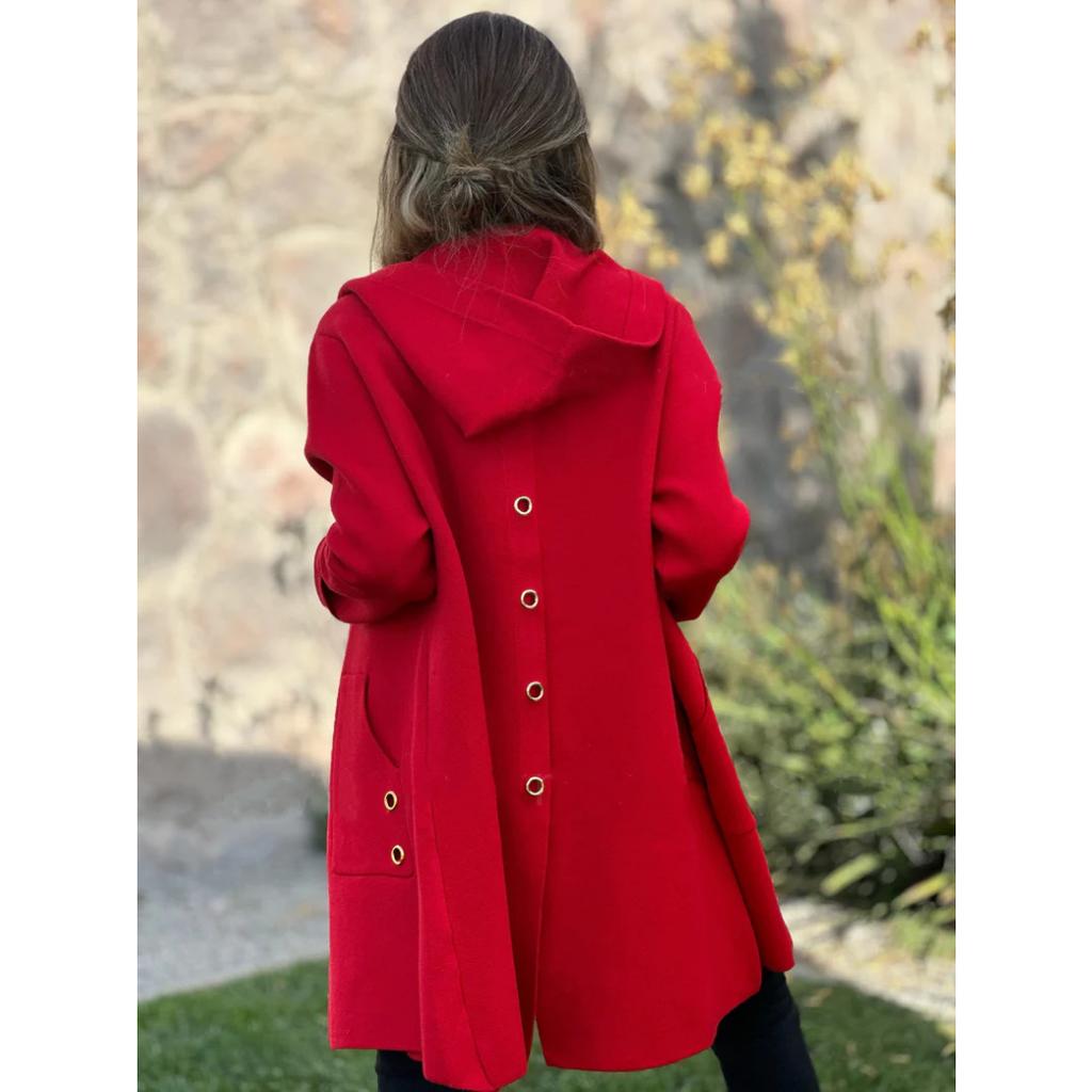 2025 Storm-Ready Hooded Jacket - Single-Breasted Melton Wool Blazer W/ Quilted Lining, Smart Casual Urban Outerwear for Work to Weekend