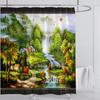 Piante Grafico Tenda da Doccia Impermeabile Tenda da Doccia Tessuto Poliestere Stampa 3D Tende da Bagno Decorazione Bagno Con Ganci