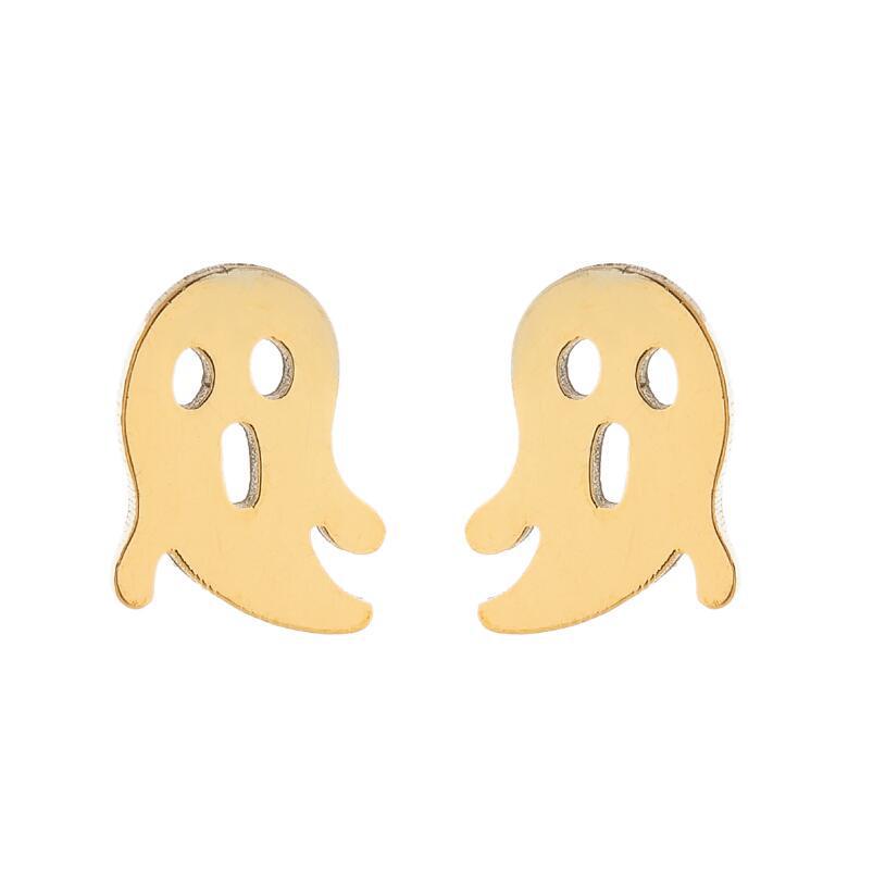 European American Halloween Devil & Ghost Stainless Steel Cartilage Earrings for Women